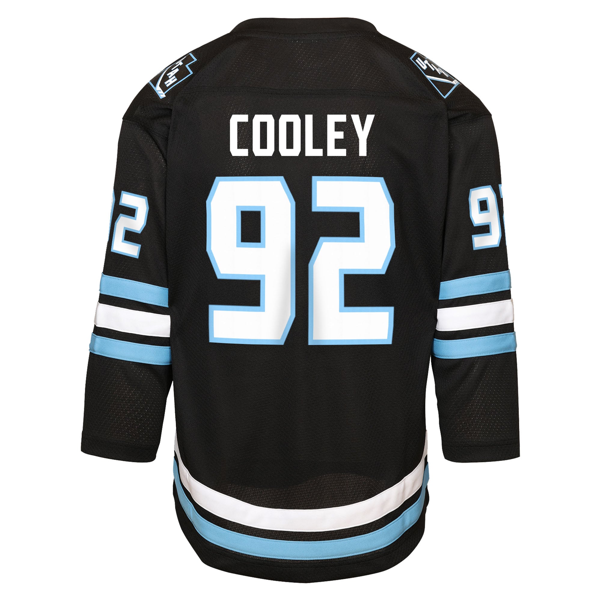 Maillot de joueur réplique à domicile noir des Utah Mammoth Logan Cooley pour jeunes